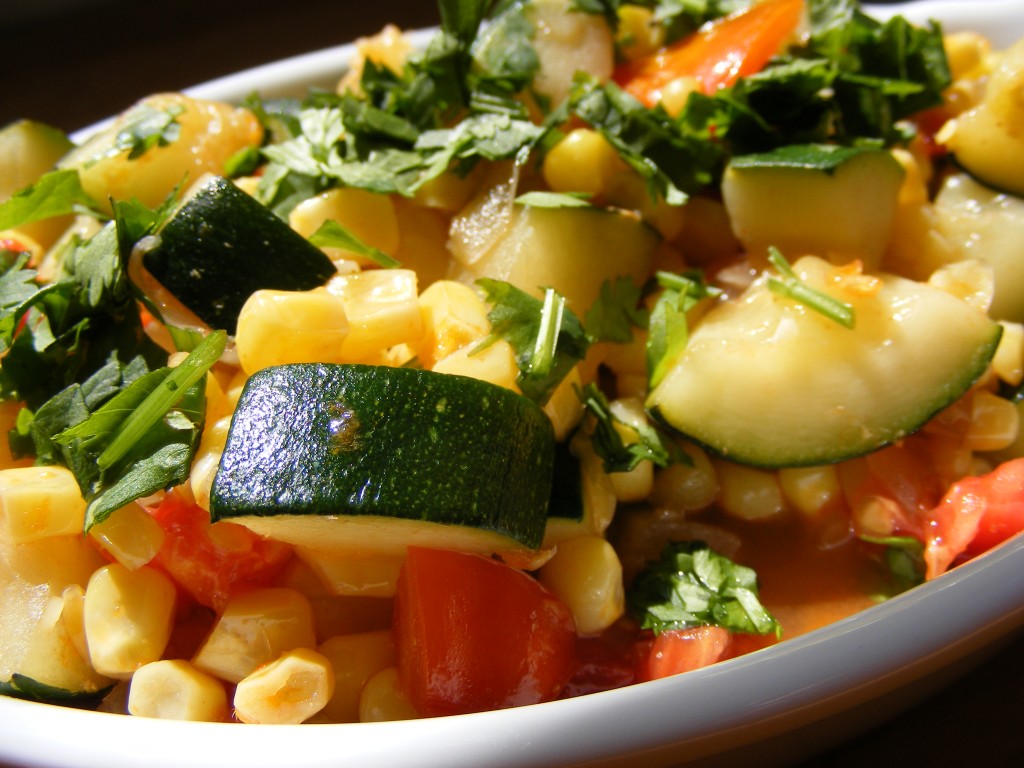 Zucchini: Mexican Succotash – Calabacitas Con Elote | Fork Fingers ...