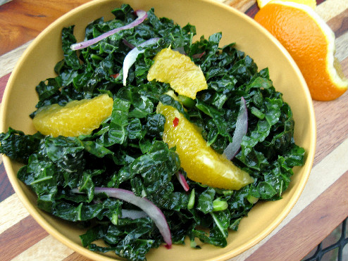 citrus kale salad, Brazilian Greens, easy kale salad